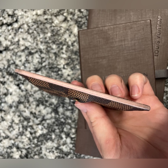 Louis Vuitton Caissa Card Holder Damier Ebene Rose Ballerine - Picture 7 of 14